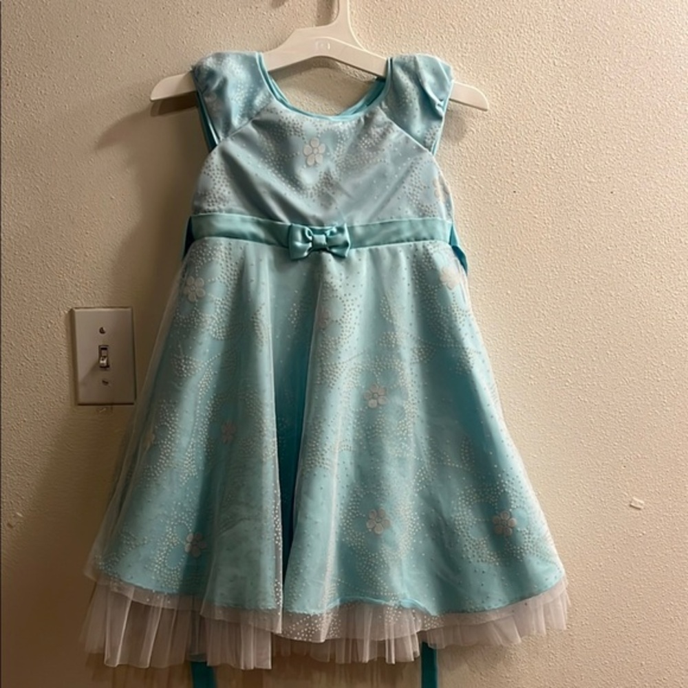 Jona Michelle Sky Blue Dress with Polka Dots